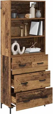 Obrázok produktu pre vidaXL Highboard old wood 69,5 x 34 x 180 cm materiál na báze dreva