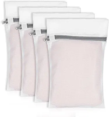 Produktbild von 4 Stück feine Waschbeutel, empfindliche Waschbeutel, Waschbeutel 30 x 20 cm, kleiner Waschbeutel für feine Wäsche, Waschbeutel für die Waschmaschine, Waschbeutel für Unterwäsche, Lingerie-Beutel