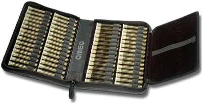 Produktbild von Hausapotheke Globuli Leder (ohne Gläser) | RFID | 16-560 Schlaufen| OMEO® schwarz 60er