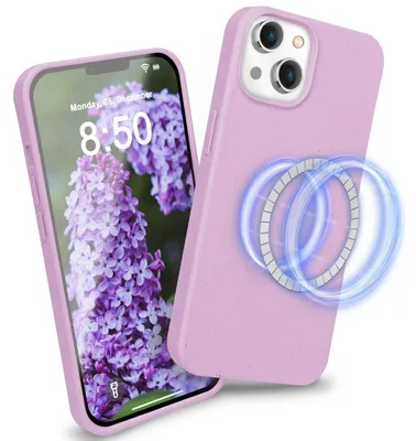 Immagine prodotto di Custodia organica con MagSafe per iPhone 14, custodia ecologica sostenibile viola ecologico