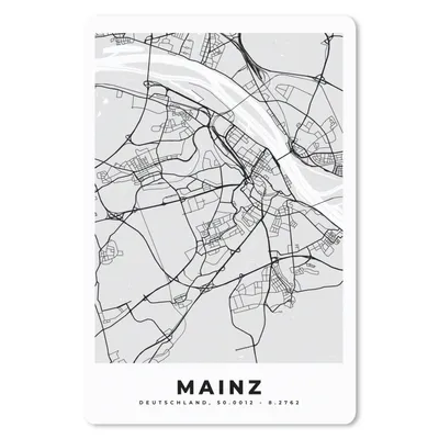 Produktbild von MuchoWow® Mauspad Mousepad Stadtplan - Deutschland - Mainz - Karte 18x27 cm - Mousepads - Maus Mat - Pad - Mausunterlage