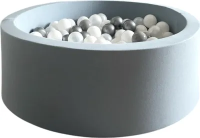 Image de MONIO for kids Piscine à balles 90 cm bleue + 200 balles