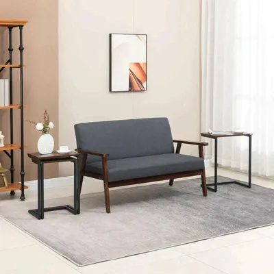 Obrázok produktu pre Sada stolíkov – 3 príborné stolíky | Farba: Rustikálna hnedá | Rozmery: 30 x 45 x 60 cm