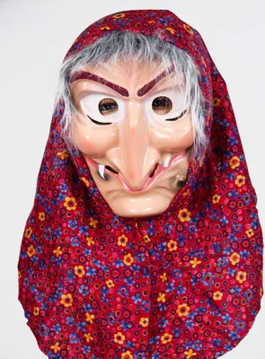 Produktbild von Hexenmaske mit Kopftuch und Haar