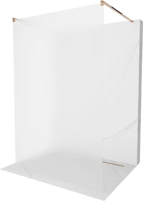Produktbild von Mexen Kioto freistehende Duschwand 110 x 200 cm, Frost 8 mm, Rosa Gold - 800-110-002-60-30