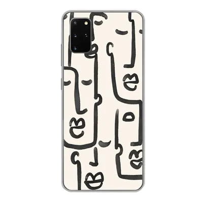 Produktbild von MuchoWow® Handyhülle Schutzhülle Hülle für Samsung Galaxy S20 Plus Muster - Abstrakt - Linienkunst Silikon Softcase Handy Hülle - Hartschale