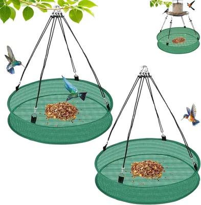 Produktbild von 2er Set Upgrade Vogelfutterspender Auffangschale für Balkon