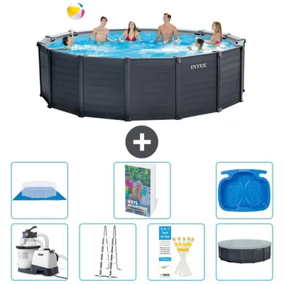 Produktbild von Graphite Panel Pool Rund - 478x124 cm - 8-teilig  S662