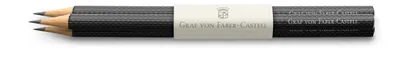 Produktbild von Faber-Castell Guilloche Bleistifte, Härte B, schwarz, 3 Stück im Geschenketui