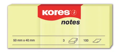 Obrázek produktu pro Kores N46050, Další, Žlutá, Papír, 50 mm, 40 mm