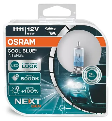 Produktbild von 2 Stück OSRAM COOL BLUE INTENSE NEXT GENERATION Birnen Lampe Scheinwerfer H11