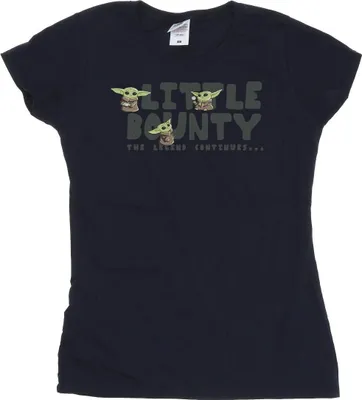 Produktbild von Star Wars The Mandalorian - "Little Bounty Hunter" T-Shirt für Damen BI43251 (S) (Marineblau)