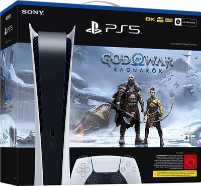Produktbild von Sony PlayStation 5 PS5 Digital Edition Konsole inkl. God of War™ Ragnarok