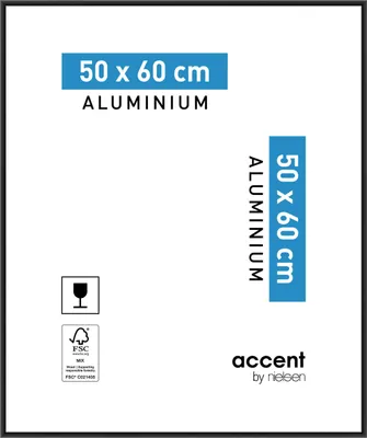 Produktbild von accent by nielsen Aluminium Bilderrahmen Accent, 50x60 cm, Schwarz Matt