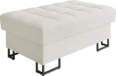 Produktbild von MIRJAN24 Sitzhocker Laris, Polsterhocker vom Hersteller, Stilvoll Hocker mit Metallfüße (Farbe: Flow 06)