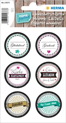 Produktbild von HERMA Sticker HOME "Glückskind", beglimmert