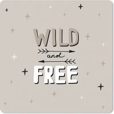 Produktbild von MuchoWow® Mauspad Mousepad Zitate - Sprichwörter - Baby - Wild und frei - Kinder - Kinder 20x20 cm - Mousepads - Maus Mat - Pad - Mausunterlage - Desk Mat - Bureauartikeln
