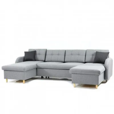 Produktbild von Wohnlandschaft Ecksofa Stoff U-Form Bettfunktion Couch Design Polster Textil Eck