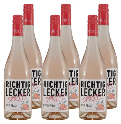 Produktbild von Richtig Lecker White Peach Spritz (6 x 0,75L)