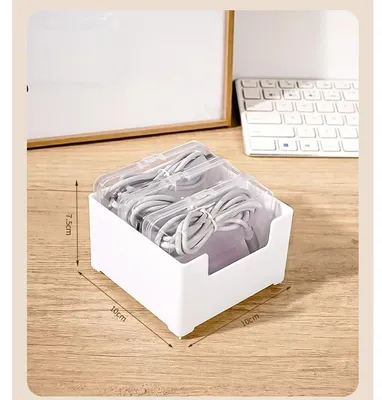 Produktbild von Kabel-Organizer-Box - JY100 - 1 Stück - Klein - Für Ladekabel - Für den Schreibtisch - Kabelmanagement