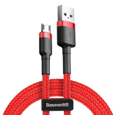 Zdjęcie produktu dla Baseus 6953156280328 kabel do telefonu komórkowego czarny, czerwony 1 m USB A Micro-USB B