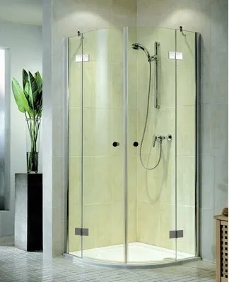 Produktbild von Runddusche 4-teilig Schulte MasterClass R550 100x100 cm Klarglas Profilfarbe chrom Scharnier eckig