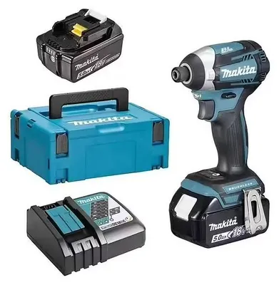Produktbild von Makita DTD154RTJ, Handbohrmaschine, Schwarz, Blau, 3600 RPM, 1100 RPM, 2100 RPM, 175 Nm