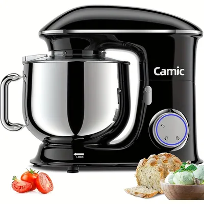 Productafbeelding van Standmixer - Keukenmixer - Deegmixer - Mengmachine - Elektrische Mixer - Zwart - 1500W Krachtige Motor