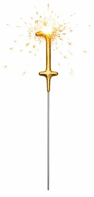 Produktbild von Zahlen Wunderkerze 15 cm | Gold Zahl: 1