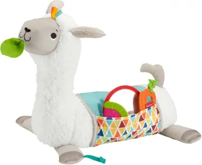Obrázek produktu pro polstrovaný zvířecí polštářek Tummy Time Llama43 cm plyšový bílý