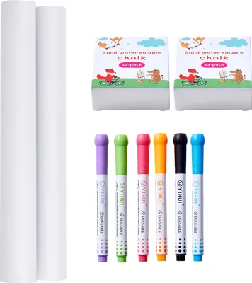 Produktbild von SucceBuy 32-teiliges Staffelei-Zubehörset für Kinder, Kunst-Malset mit Kreiden, Markern, Papierrollen, Zubehör für Standstaffelei, Kunstzubehör für Kleinkinder