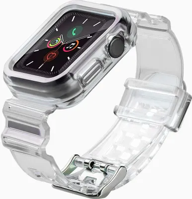 Produktbild von Strap HQWear Strap Light Set für Apple Watch 4/5/6/SE, 44mm, Schwarz Klar