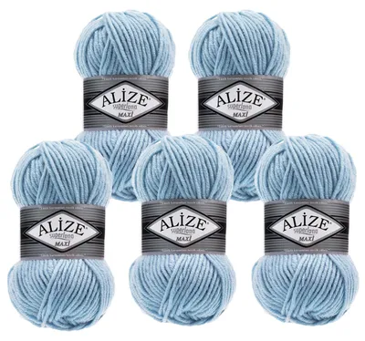 Produktbild von 500g Strickgarn Strickwolle Alize Superlana Maxi 25% Wolle, Farbwahl