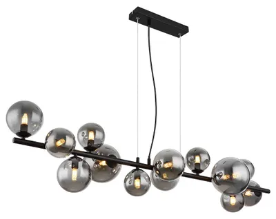 Produktbild von LED Pendelleuchte, Metall, Glas, rauch, 13 Flammig, H 120 cm