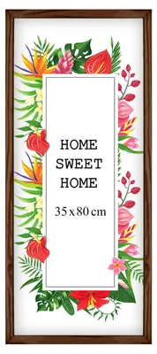 Produktbild von MG Design Braun Bilderrahmen 35 x 80 cm - Aus echtem Holz mit Acrylglas, zum Aufhängen & Aufstellen, für Fotos, Poster & Puzzle