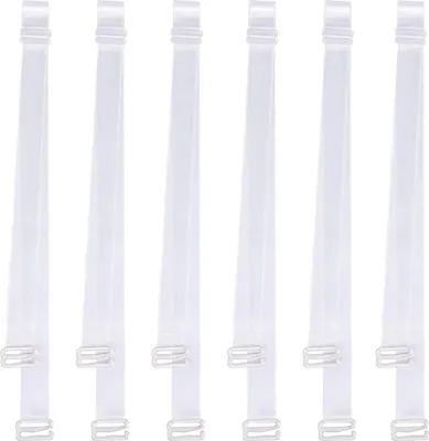 Produktbild von Transparente BH-Träger, 3-Paar unsichtbare, rutschfeste, verstellbare BH-Träger für trägerlosen BH (12 mm)