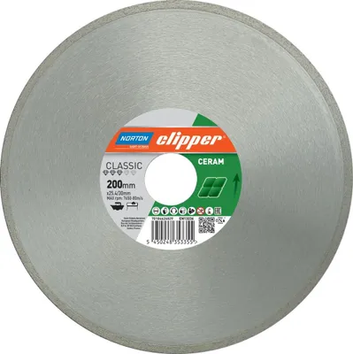 Productafbeelding van 1 diamantschijf, Norton Clipper, 200 x 30 mm, voor het zagen van tegels