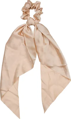 Produktbild von styleBREAKER Damen Haargummi einfarbig mit Schleife im Retro Style, elastisch, Scrunchie, Zopfgummi, Haarband 04027040