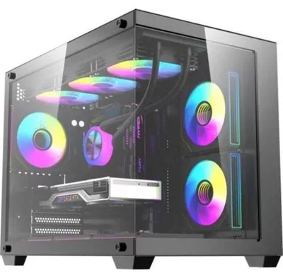 Produktbild von Darkflash B275 PRO PC-Gehäuse, schwarz, RGB, ATX-Midi-Tower mit 6 Lüftern