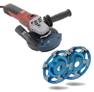 Produktbild von FLEX Betonschleifer-Set 125 mm — FLEX 2000 W, Premium-Absaughaube & 2×