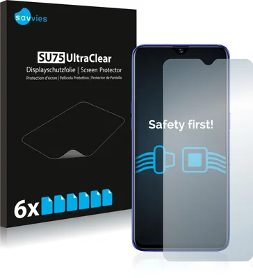 Produktbild von 6x Für realme 3 Pro Schutzfolie Savvies Displayschutz Display Schutz Folie Klar Transparent