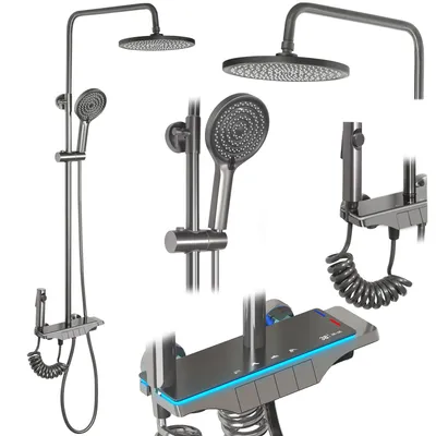 Produktbild von Rea Duschgarnitur Savio Led Titanium