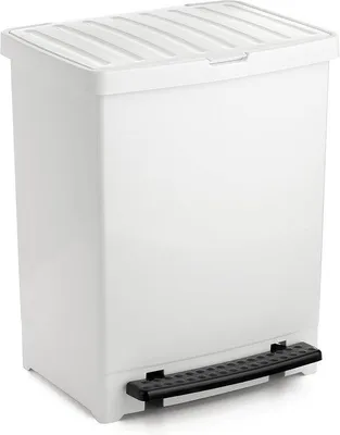 Produktbild von Famanu Mülleimer 10 Liter - Weiß, Kunststoff