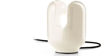 Immagine prodotto di Lampada da tavolo in Vetroceramica E27 alta 20 cm in Vetroceramica crema retrò