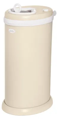 Produktbild von Ubbi Windeleimer aus Stahl, geruchsneutral, Schiebedeckel, keine Nachfüllkassetten, Oat Milk