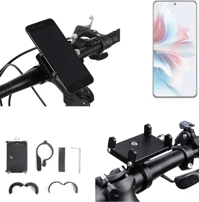 Produktbild von K-S-Trade Handyhalterung für das Fahrrad kompatibel mit Oppo Reno11 A Halter Lenkstange Fahrradhalterung Motorrad Bike Mount Befestigung Smartphone