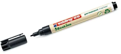 Image de Marqueur edding 25, pointe ogive, largeur de point 1 mm, rechargeable avec T25, noir