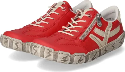 Produktbild von Rieker Damen Slip On Sneaker Rot Synthetik Leder Mix Größe: 42