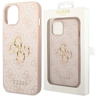 Produktbild von Guess PuzdroPolyuretán4G Kovové logo iPhone 15 Plus Ružová