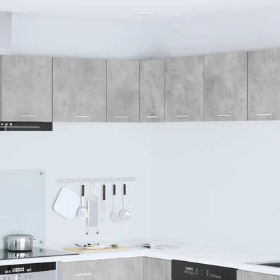 Produktbild von Möbel Hängeschrank Betongrau und Weiß 57 x 57 x 40 cm Holzwerkstoff - Küchenschränke &2518
